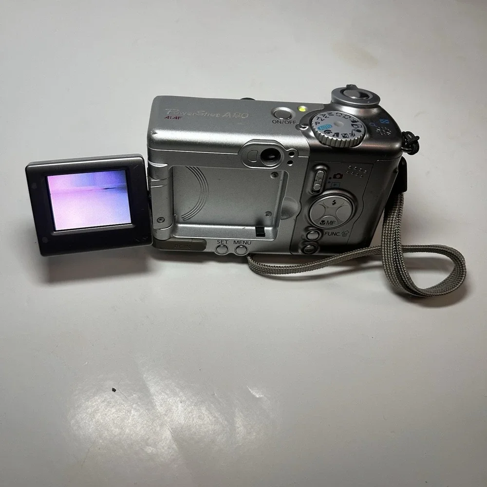 CANON PowerShot A80 Digital Camera, Silver, 4.0MP, Screen Not Working